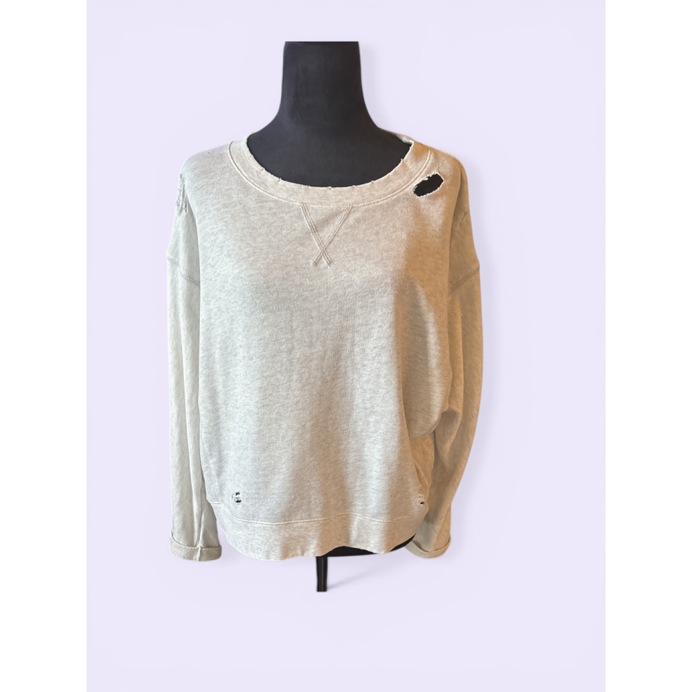 American Eagle Outfitters Distresed Grey Sweatshirt - Size M